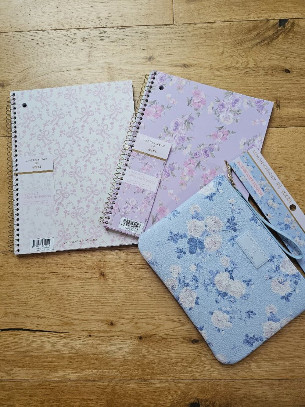 LoveShackFancy Target pinCoquette Bow notebook hibiscus notebooks pencil case